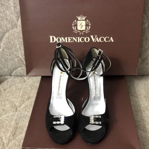🌺NWT DOMENICO VACCA SUEDE PLATFORM HEELS SIZE 39.5 - Picture 4 of 13